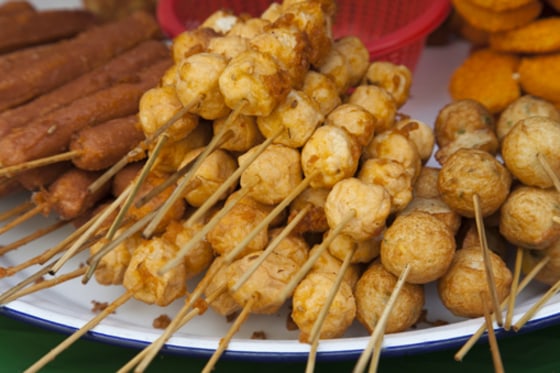 Barbados: Fish balls and Banks Beer